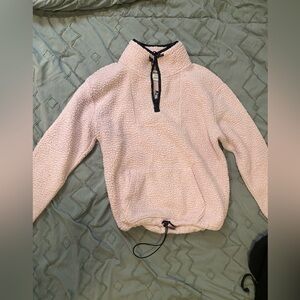 PINK Sherpa sweatshirt size smalll light pink